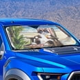 thumbnail image 2 of KUIFORTI Foldable Windshield Sun Shade Cute Cat Car Sun Shade Side WindowFront Seat Sunshade - 66.53"x34.44" Universal Car Sun Shield for UV/Heat Protection & Interior Cooling, 2 of 6