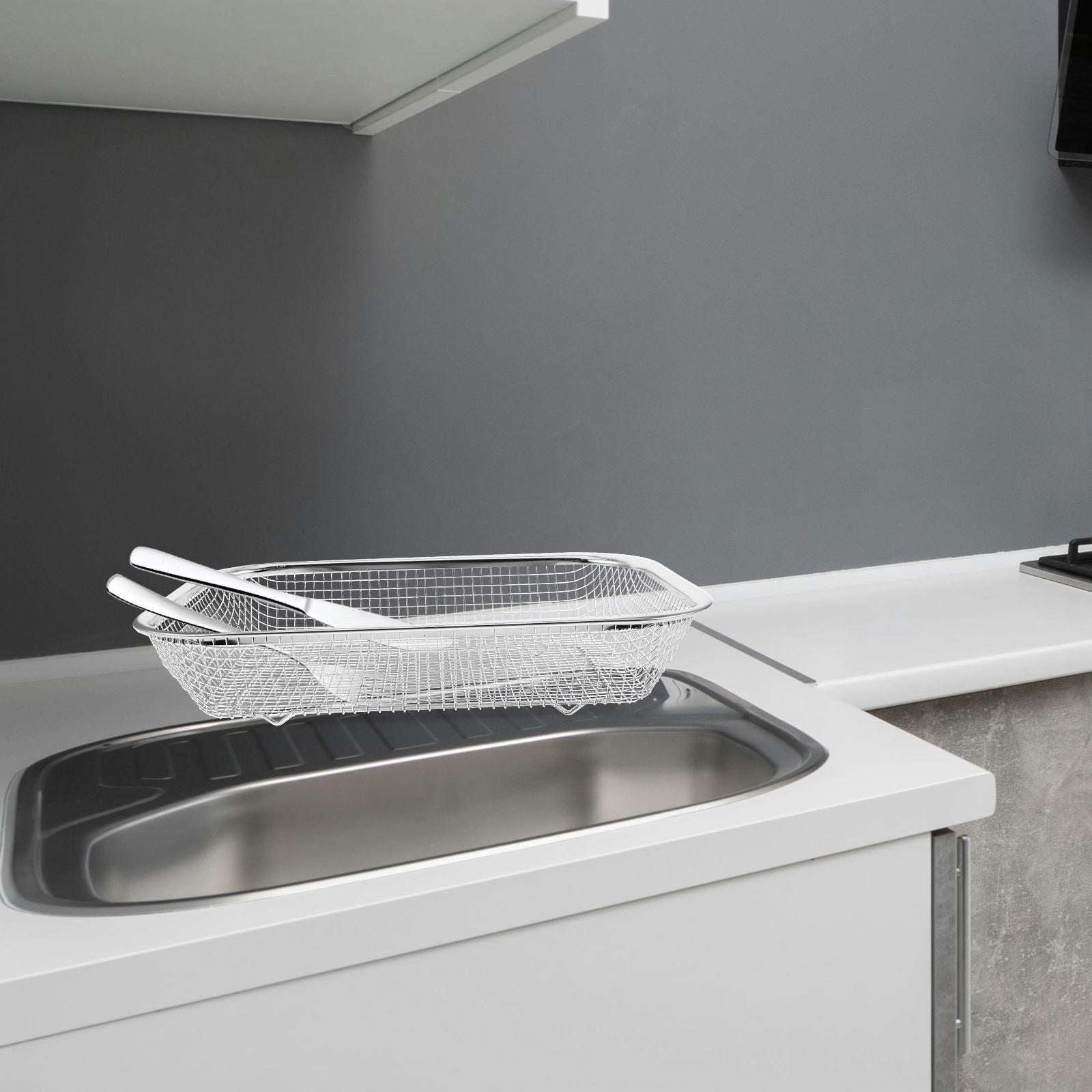HOMEMAXS Metal Storage Basket Kitchen Dishwasher Basket Dishwasher Tableware Holder Baking Mesh Basket