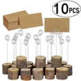 thumbnail image 1 of Soportes Para Tarjetas De Lugar De Madera Con Alambre En Espiral, Soportes Para Números De Mesa De Madera Rústica, Soportes Para Fiesta De Boda 10 Uds. Monstrate HA023513-00, 1 of 7