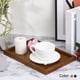 thumbnail image 4 of Bandeja de servicio rectangular de madera Uxcell 9.84x7.09" Platter decorativo para el hogar, cocina, vela, marrón, 4 of 7