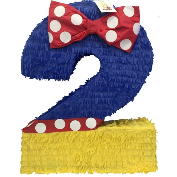 APINATA4U 20'' Tall Multi-Color Number Two Piñata Princess Theme