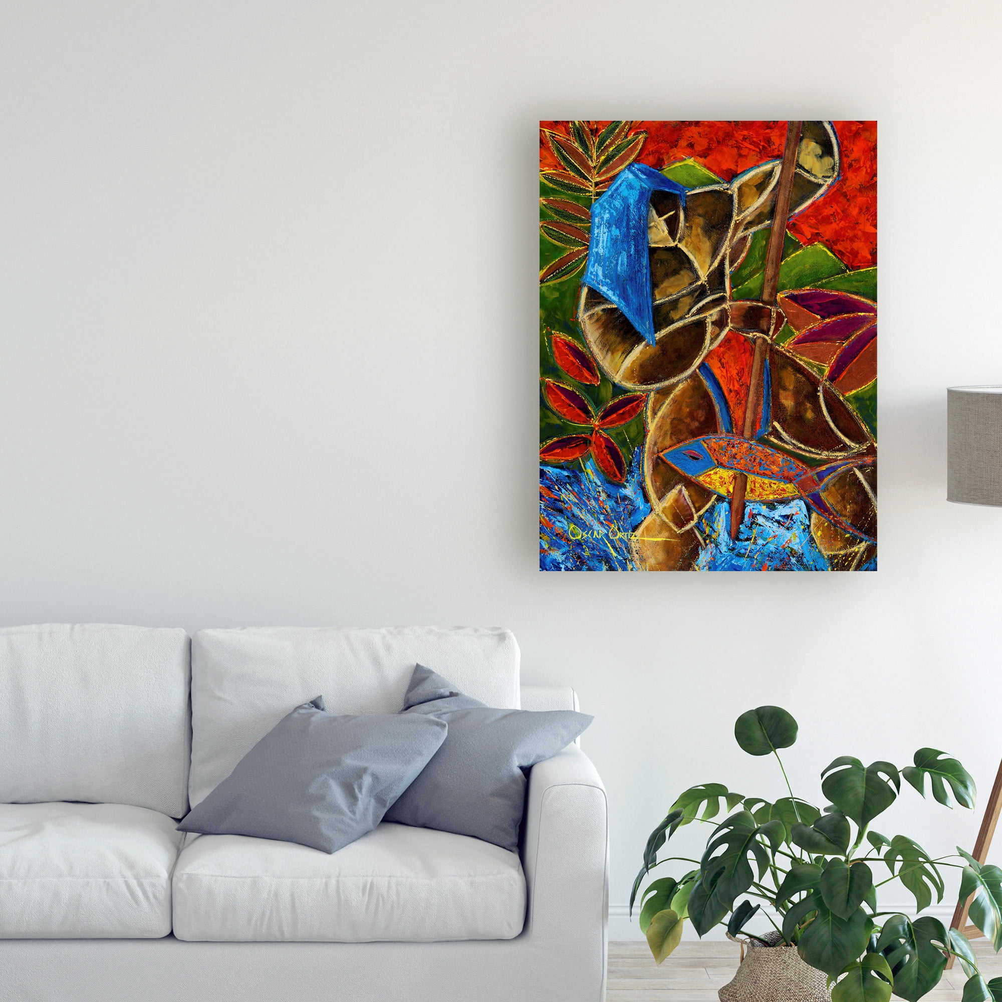 Trademark Fine Art 'Guarani Hombre De Familia' Canvas Art by Oscar Ortiz