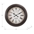 thumbnail image 4 of Monarch Specialties I 9040 - Horloges, 20 Pouces Rondes, Horloge Murale, Marron, Transitionnel, 4 of 4