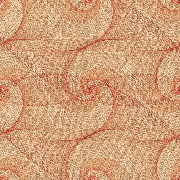 Ahgly Company Indoor Square Patterned Bright Orange Area Rugs, 7' Square