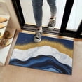 thumbnail image 2 of Blue and Gold Marble Glitter Waves Pattern Door Rugs,Washable Non Slip Door Mats Indoor,Decorative Door Mats,Entry Mat Indoor for Entrance,Bedroom,Kitchen,Bathroom,16"x24", 2 of 6