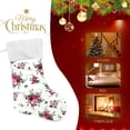 thumbnail image 4 of Coolnut 17.7 Inch Christmas Stockings, 1 PCS Colorful Rose Flower Presonalized Large Stocking Sock for Family Holiday Xmas Party Decorations, 4 of 7