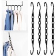 thumbnail image 1 of Magic Hangers,8 Space Saving Hook,Multifunctional Vertical & Horizontal Hanger,Wardrobe Organizer t 360° Swivel Save 3 Times More Space Storage Hangers for Clothes,Bags,Black, 1 of 5