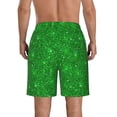 thumbnail image 3 of Naloa Green Glitter Men's Beach Shorts, Surfing shorts, Swim trunks, Quick Dry Swim Trunks for Surfing Beach Fun - X-Large, 3 of 9