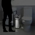 thumbnail image 2 of iTouchless 15 Liter / 4 Gallon Stainless Steel Wings Open Lid Sensor Bathroom Trash Can with AC Adapter, Touchless Automatic Operation, Compact Desig, 2 of 6