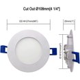 thumbnail image 2 of LED Recessed Low Profile Slim Panel Light with Junction Box, Air Tight, 4 inch, 9W, 550 Lumens, 5000K Daylight White, CRI80+, Dimmable, cETLus - Listed - 4 Packs, 2 of 5