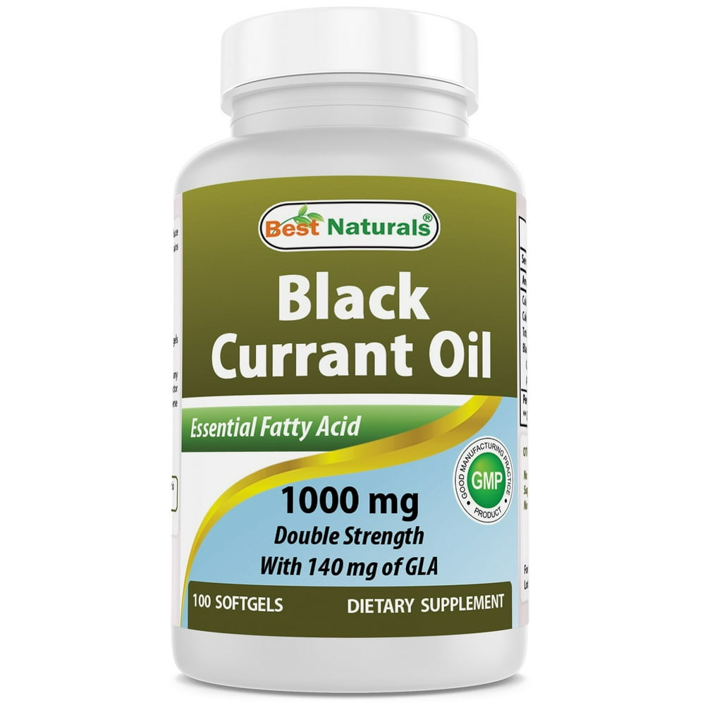 Best Naturals Black Currant Oil 1000 mg Double Strength 100 Softgels