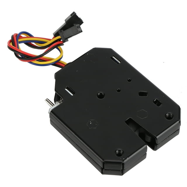 Electric Lock, DC 12V 2A Electromagnetic Electric Control Cabinet Drawer Lockers Lock Steel Black