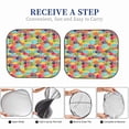 thumbnail image 5 of Kdxio Colorful Fish 2 Print 2-Piece Sun Shade Front Windshield - Foldable Car Front Window Sunshades for Most Sedans SUV Truck, 5 of 6