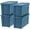 Navy, variant on IRIS USA 20 Gallon Utility Totes with Easy-Grip Handles, 4 Pack - Black, Heavy-Duty Durable Stackable Storage Containers, Large Garage Organizing Bins Moving Tubs, Rugged Sturdy Camping Equipment