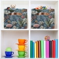 thumbnail image 6 of Yayeee Canvas Storage Basket with Handles for Shelves Fabric Bins Closet Organizer, Sea Plants Pattern, 6 of 8