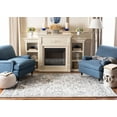 thumbnail image 3 of SAFAVIEH Madison Kirsteen Floral Area Rug, Light Grey/Blue, 6'7" x 6'7" Square, 3 of 8