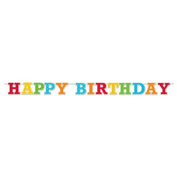 Birthday Dots Ribbon Banner, 1 pk