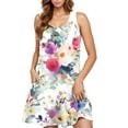 thumbnail image 5 of Women Clearance All 2025!Viikei Women's Plus Size Summer Dresses,Ladies' Fashion Trend Floral Print Sleeveless Round Neck Knee Length Skirt Multicolor S, 5 of 5
