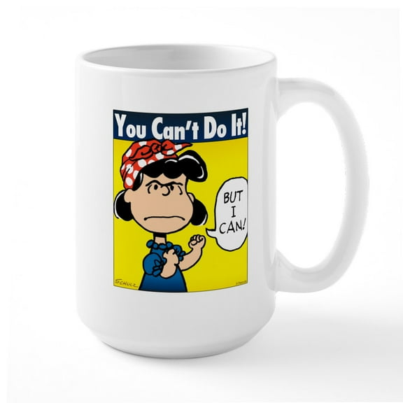 CafePress - Lucy The Riveter Large Mug - 15 oz Ceramic Large White Novelty Mug