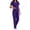 Purple, variant on CHUMUD Women's Scrubs Set – V-Neck Short Sleeve Top & Flare Leg Pants with Pockets Medical Uniforms for Nurse, Doctor, Healthcare Workers