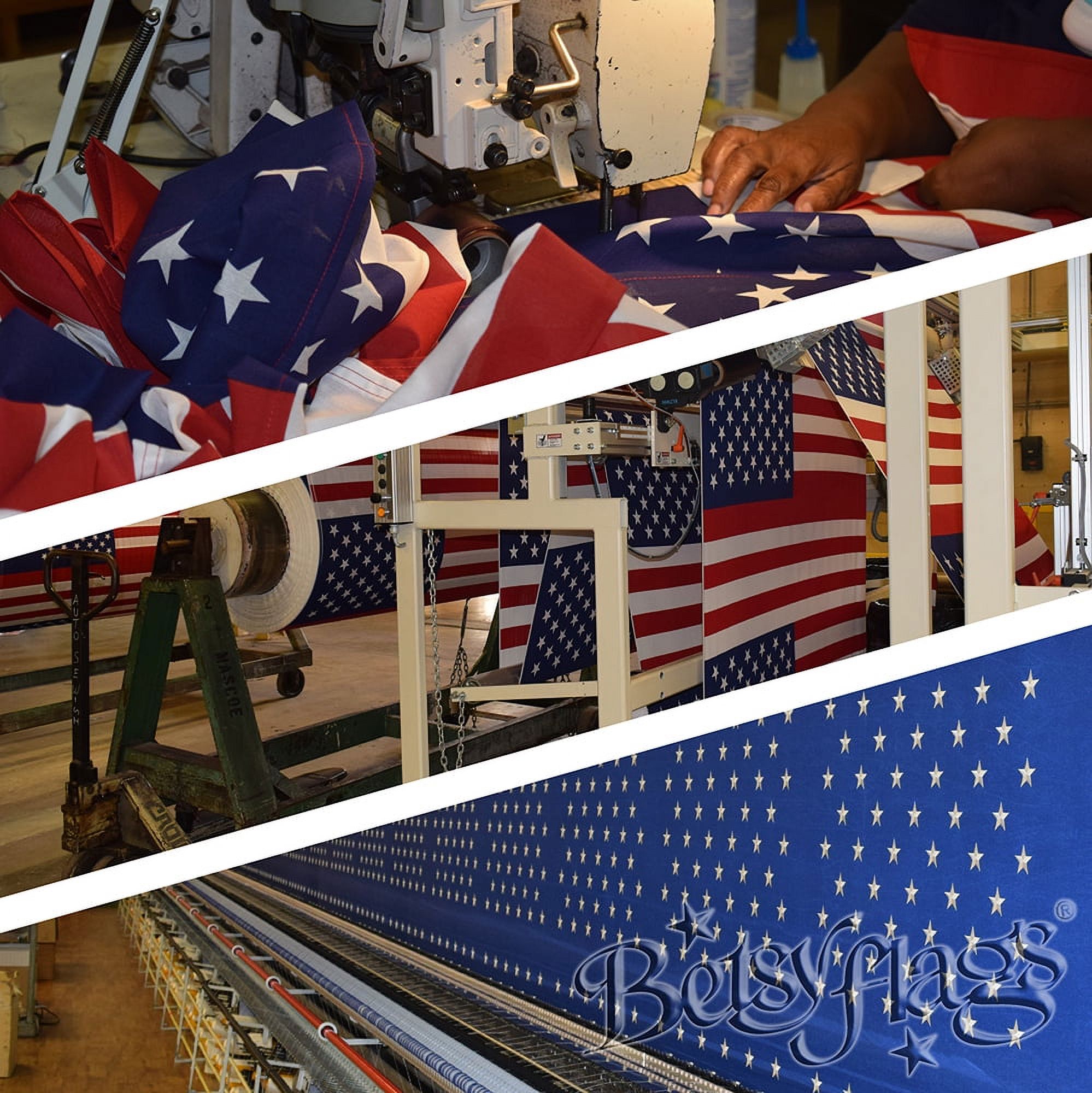 American Nylon Sewn and Embroidered Flag with Brass Grommets by Betsy Flags, 4' x 6' - image 2 of 7