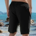 thumbnail image 5 of Dagegui Mens Drawstring Shorts Summer Elastic Waist Straight Leg Short Pants Lightweight Running Athletic Work Shorts with Pockets Black,2XL, 5 of 6