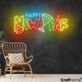 thumbnail image 2 of Craftnamesign Happy New Year Neon Light Wall Art, New Year Party LED Sign Decor, 2 of 5