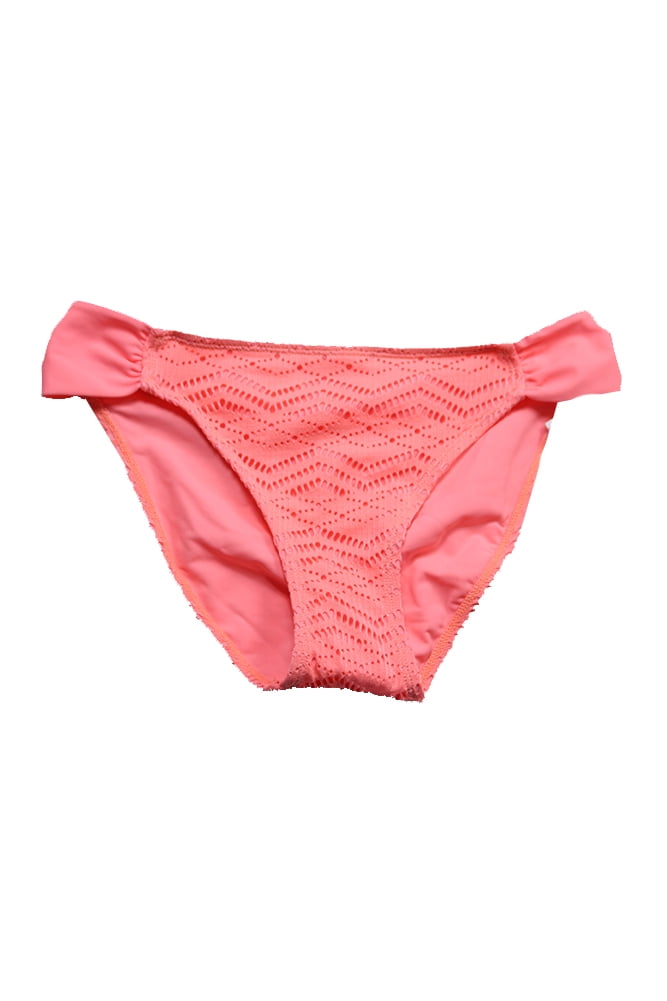 Hula Honey Flamingo Pink Crochet Hipster Bikini Bottoms S - Walmart.com