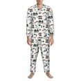 thumbnail image 3 of Hirioo Camping Caravan 2 for Men's Pajama Sets 2 Piece Pjs Men's Long-Sleeved Pajama Set Button Down Sleepwear,S-XXL-X-Large, 3 of 7