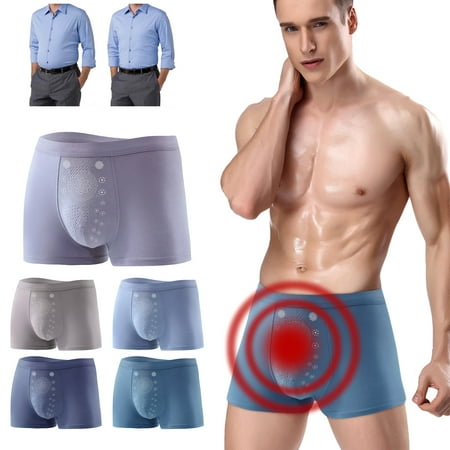 

eczipvz Mens Boxer Briefs Men s Underwear Pouch Ice Silk Underpants Low Rise Trunks Short Leg Boxer Briefs Blue