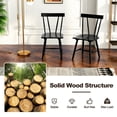 thumbnail image 5 of Giantex Set of 2 Windsor Chairs w/ Solid Rubber Wood Frame, Windsor Style Armless Chairs, Black, 5 of 7
