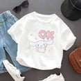 thumbnail image 5 of Cinnamoroll Children's Short Sleeve Anime Sanrios Kawaii Girl Boys White Versatile Korean Style Kawaii Thin Style Cotton Tops, 5 of 5