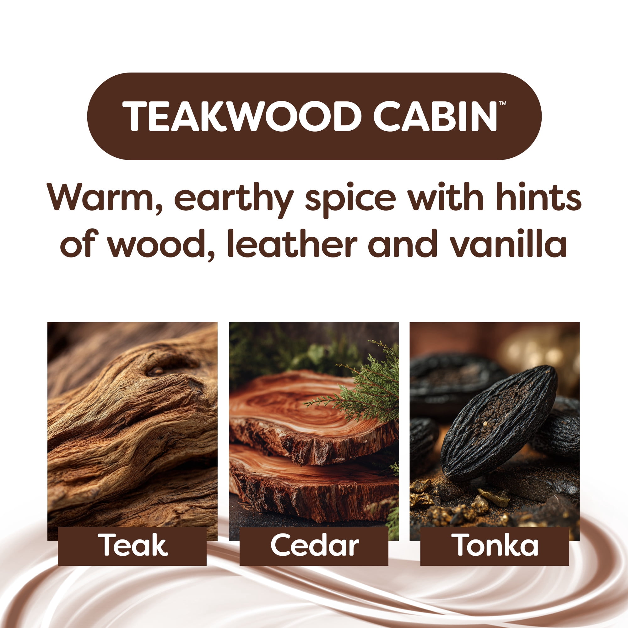 Refresh Your Car Visor Clip Car Air Freshener, Teakwood Cabin Scent (1 Count),  Blends Warm, Earthy Spice with Hints of Wood, Leather and Vanilla