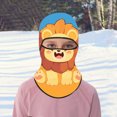 thumbnail image 3 of 2025 Children's Ski Face Guard Riding Face Guard Cartoon 3D Cat Ski Face Face Guard With Ears Music Festivals Raves Ski Halloween Party Keep Warm Windproof Outdoor Activities Light up Football Visor, 3 of 3