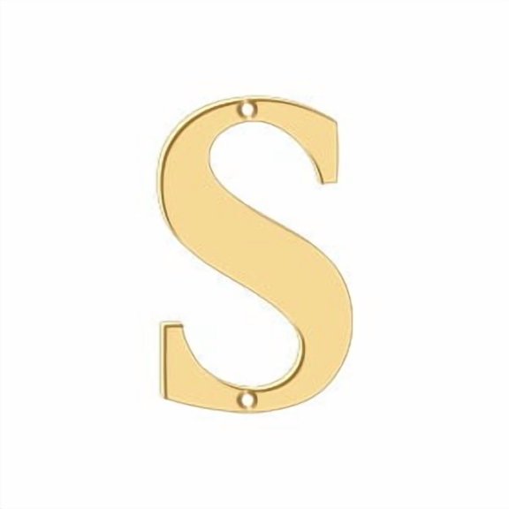 Deltana RL4S-CR003 4" Height Residential House Letter Letter S Lifetime Polished Brass
