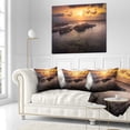 thumbnail image 2 of Designart Sunset over African Seashore - Oversized Beach Throw Pillow - 16x16, 2 of 4