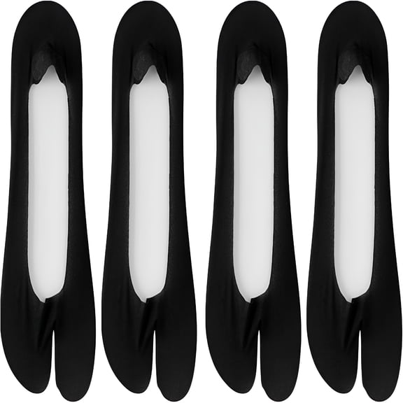 TELOLY 4 Pairs Tabi Socks for Women,Ice Silk No Show Flip Flop Socks Split Toe Non Slip Low Cut for Loafers Sandals