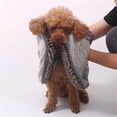 thumbnail image 3 of Microfiber Dog Bath Towel – Super Absorbent Dog Towels for Drying Dogs Large & Small, Quick Dry Pet Towel with Hand Pockets, Soft & Durable Puppy Towel, Machine Washable – Grey（35x80cm）, 3 of 5
