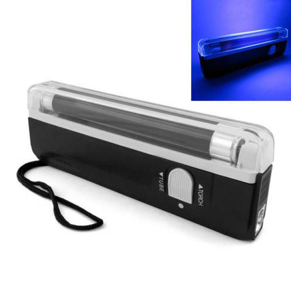 2 in 1 UV Black Light Torch Portable Fake Money Cash Detector Lamp 