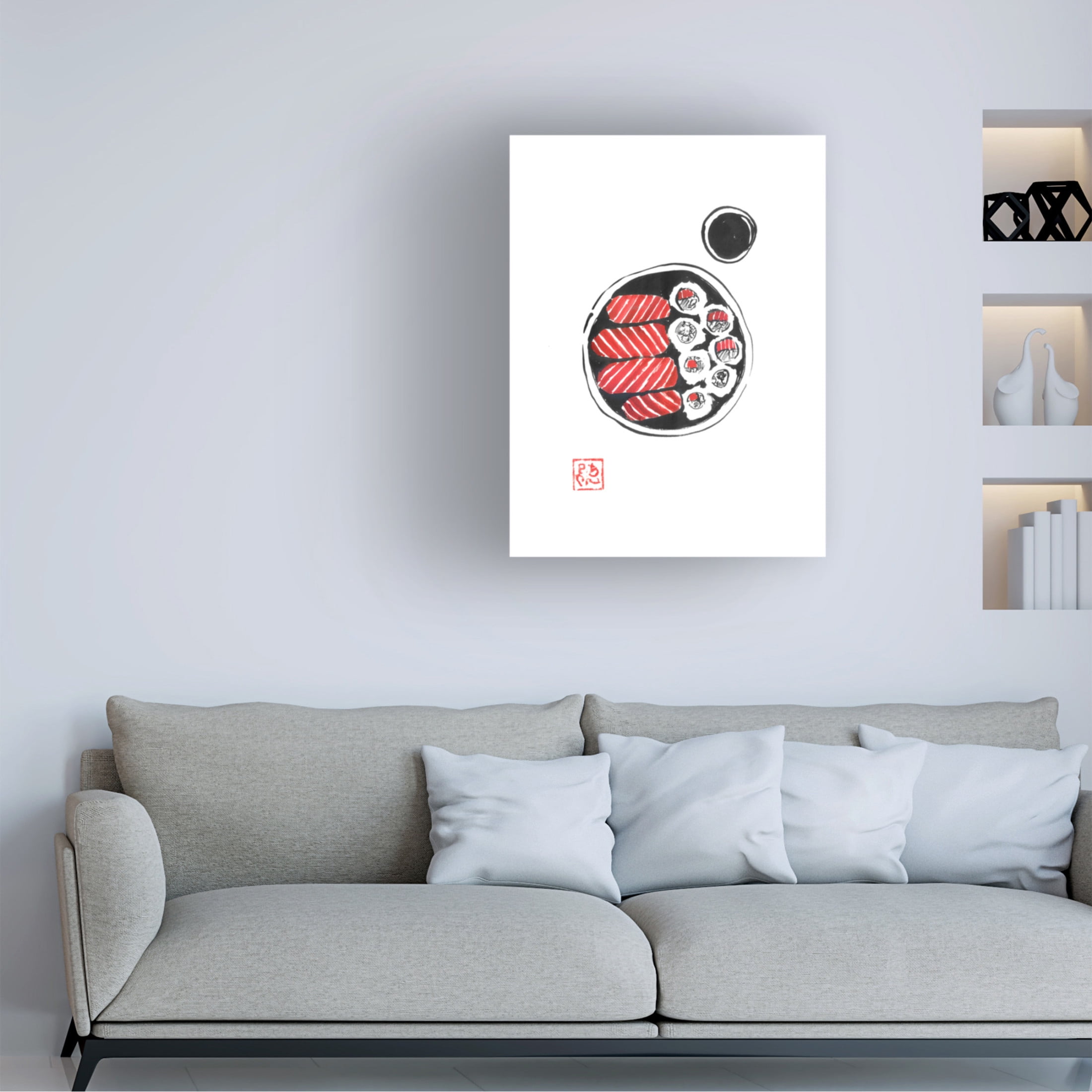 Canvas Wall Art - Pechane 'Bento' Wall Art for Living Room, Bedroom, or Office Décor by Trademark Fine Art - 18 x 24 Inches