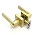 thumbnail image 1 of Door Handle With Lock And Key, Chrome Door Handle Set, External Door Handle Lock, Bedroom Door Lock, 1 Pack, 1 of 4
