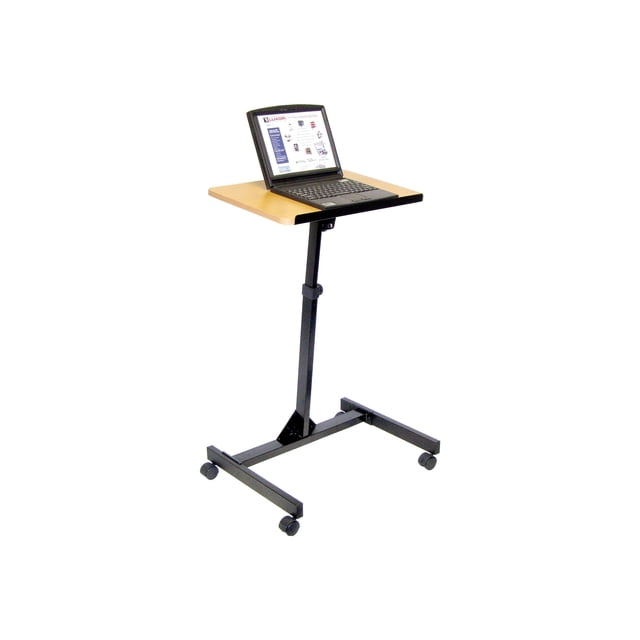 Luxor Mobile Lectern - Chariot - pour Ordinateur Portable - Acier - Noir, Chêne