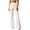 (Fashion 62)White, variant on Women's Office High Waist Flare Pants Slimming Stretch Bootcut Trousers with Front Seam