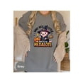 thumbnail image 4 of Cute Halloween Hexalotl T-Shirt, Witch Axolotl with Broom, Funny Halloween Tee, Pumpkin and Bat Design, Spooky Season Shirt, 4 of 10