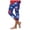 Blue, variant on Womens American Flag Capri Leggings 250 Anniversary USA 4th of July Patriotic High Waist Stretchy Yoga Work Capris Pants (Blue, S)