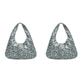 thumbnail image 1 of Bolso Hombro Con Leopardo Y Media PU Hobo para Mujer () Azul, 1 of 5