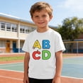 thumbnail image 6 of Boys ABC T-Shirt | Educational Back to School Graphic Tee for Kids | 100% Cotton Short Sleeve, White, Sizes 3-10 Years,Size 3 T, 6 of 9