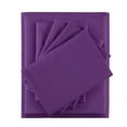 thumbnail image 4 of Comfort Classics Microfiber 4 Piece Purple Sheet Set with Side Storage Pockets, Twin-XL, 4 of 10