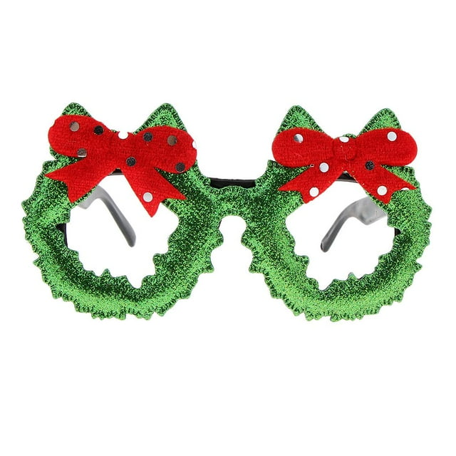 Novedad adornos navideños relucientes gafas relucientes gafas decoración niños de navidad