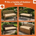 thumbnail image 5 of ROFIEJOX 4-Inch Tufted Patio Bench Cushion, 42" x 16", Non-Slip Outdoor Seat Pad for Porch Swing and Garden Furniture, Beige, 5 of 7